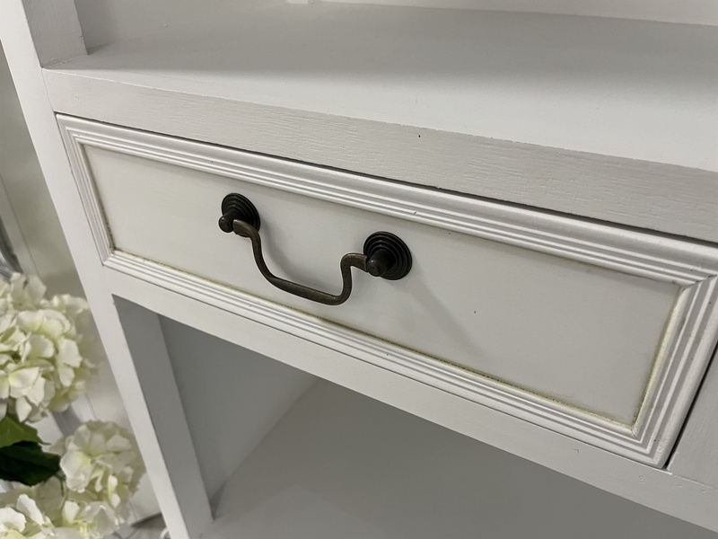 Rimini White 02 Regał 2S prowansalski biały brązowy wieniec drewno/mdf_01