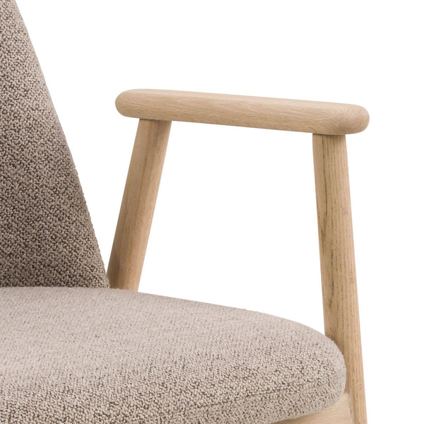 Actona Krzesło do Jadalni z Podłokietnikiem Leo Beżowy Dąb Naturalny