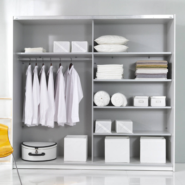 Beta Szafa 2-drzwiowa z Lustrami 200 cm San Remo Jasne / Biały