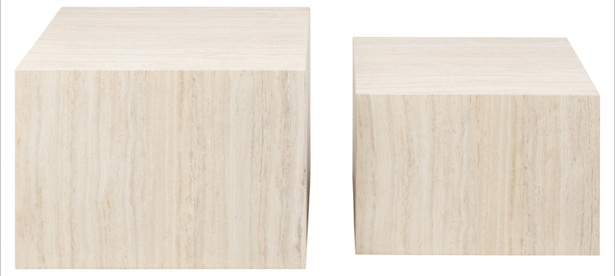 Dice zestaw stolików kawowych beżowych