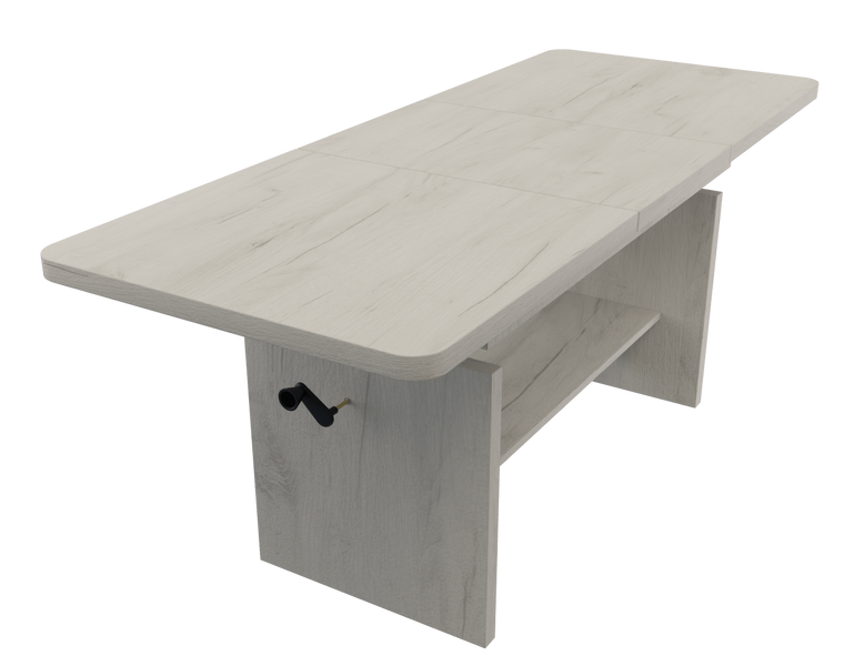 JANEK - Ławostół Ława Rozkładana Stolik Kawowy Kraft Biały