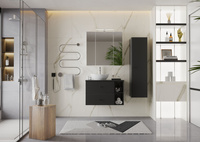 RAY-03 - Słupek Wysoki 1-drzwiowy Czarny Mat