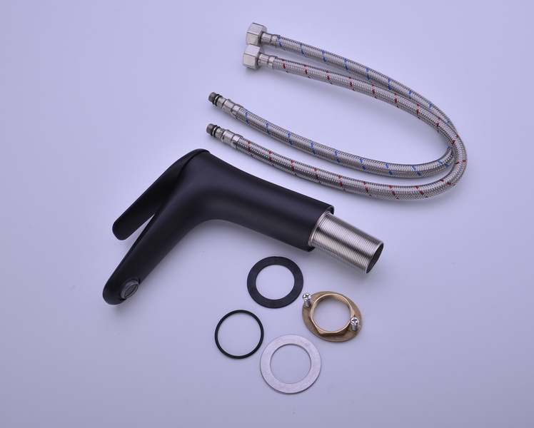 Bateria Umywalkowa Niska Niagara Czarny Mat