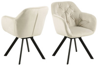 Lola Krzesło Do Jadalni Z Podłokietnikiem Piaskowe