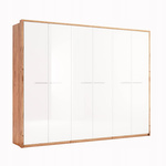 Asti AS-26-WB - Szafa 6-drzwiowa Garderoba Dąb Craft Biały Połysk