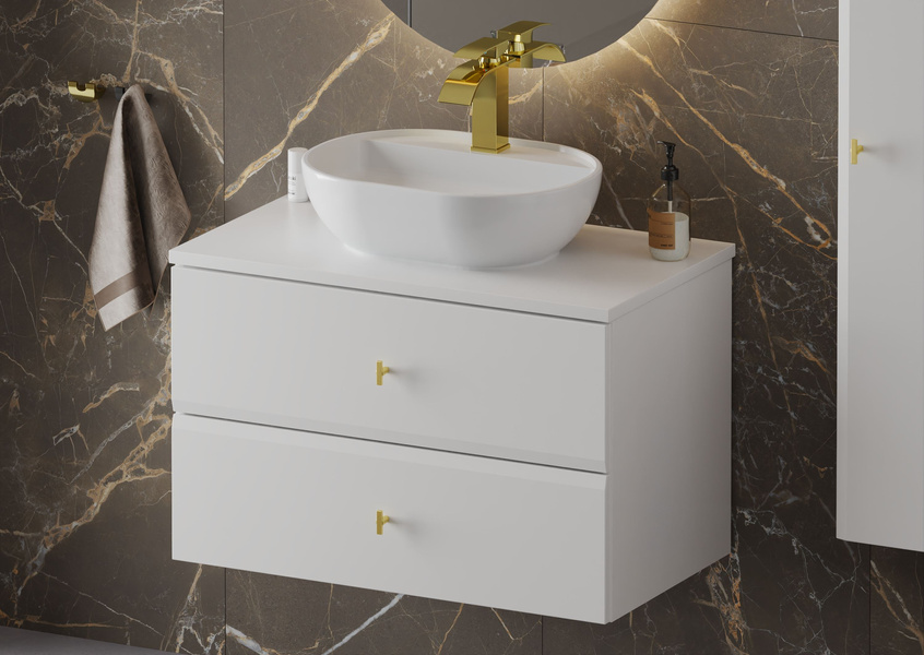 RAY-01 - Szafka pod Umywalkę 2S 80 cm Biały Mat