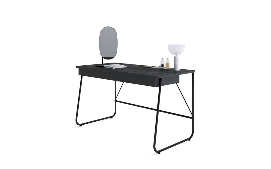 MATCH MB-01 - Biurko 2 Szuflady Czarny Mat