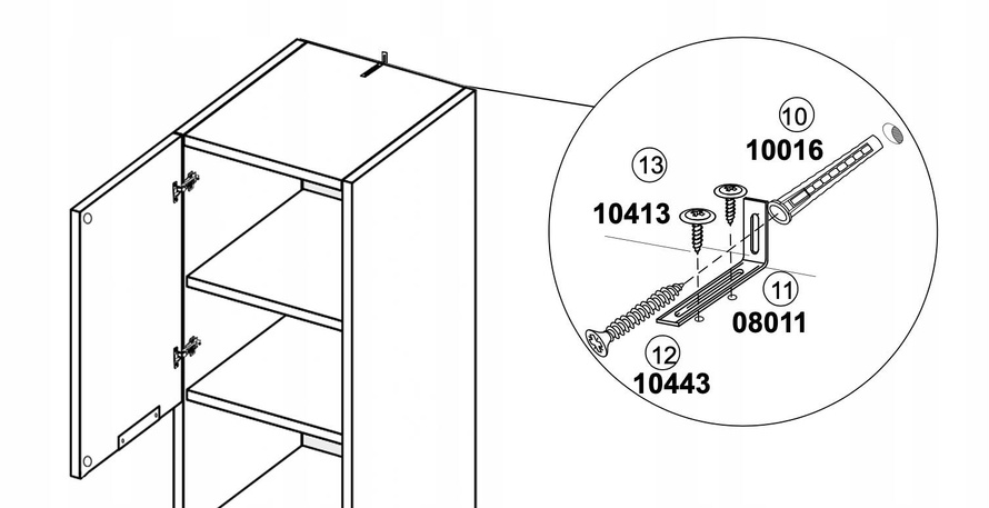 Luna LN-102-LV - Szafa 2-drzwiowa z Półkami Dąb Craft Lava Mat