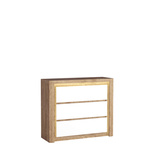 LIVINIO-6 - Komoda 3 Szuflady Ribbeck Biały Połysk