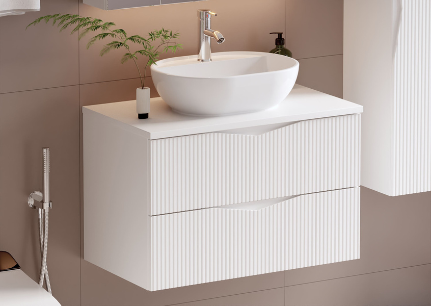 CLEO-01 - Szafka pod Umywalkę 2S 80 cm Biały Mat