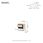 TREND TS-10 - Szafka Nocna 1 Szuflada z LED Beż Piaskowy Czarny Mat