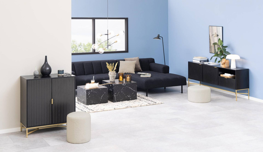 Actona Zestaw Stolików Kawowych Dice Czarny