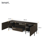 PIEMONTE PE-03 - Szafka RTV 2D1S Jesion Portland/Czarny