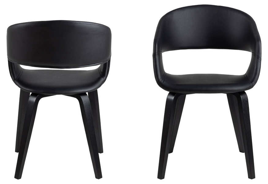 Actona Krzesło Z Podłokietnikiem Nova Czarne