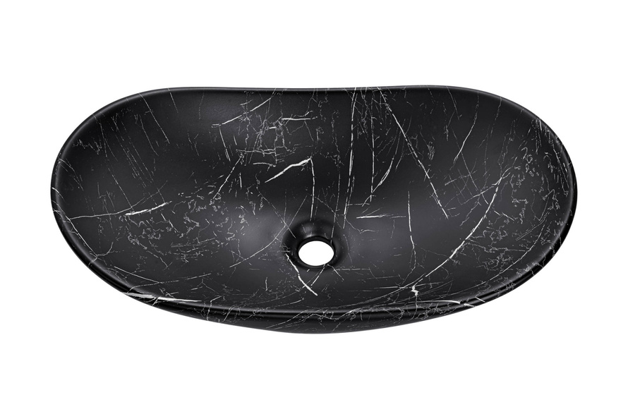 Umywalka Nablatowa Ceramiczna UN-LENA-MB2 Czarny Mat