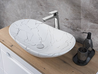 Umywalka Nablatowa Ceramiczna UN-LENA-MW17 Biały Mat