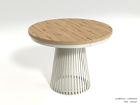 GARDA - Stół Okrągły Rozkładany Artisan Cashmere