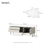 EPIRO EP-06 - Komoda RTV 1D2S1W z Oświetleniem Kaszmir Dąb Ciemny