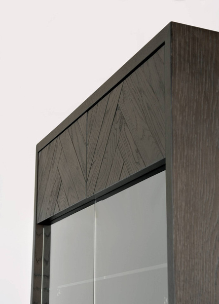 Seville 26-2 Witryna czarna drewno 2D