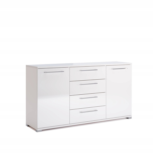 Family FM-165-WB - Komoda Duża 2D4S Biały Mat Biały Połysk