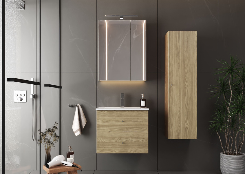 MARCO-02 Szafka Pod Umywalkę 2S 60 cm Dąb Olejowany