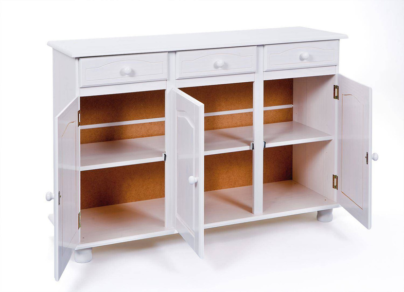 Komoda LIVIO drewniana biała