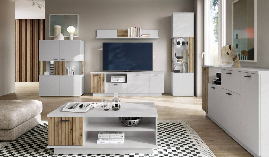 Alverno ALVV01R - Witryna Wisząca 1-drzwiowa Popiel/Dąb Coast Evoke