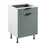 Szafka Kuchenna Dolna 1D1S z Wkładem Na Sztućce Sorento D60S1 P/L AX Biały Green