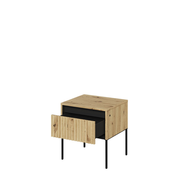 TREND TR-10 - Stolik Nocny 1S Z Oświetleniem Dąb Artisan