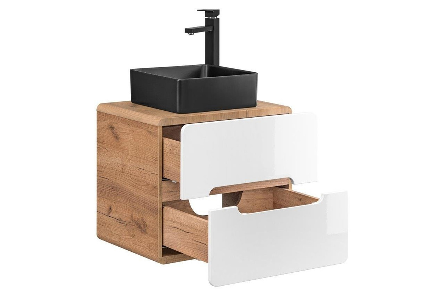 Szafka nastawna 60 cm Aruba + umywalka nastawna czarna