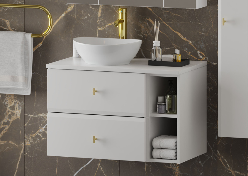 RAY-02 - Szafka pod Umywalkę 2S 60 cm Biały Mat