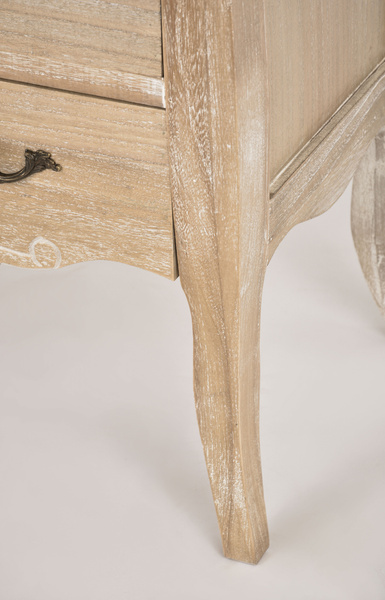 Merano 010B Komoda 3S rustykalna bielona przecierana drewno/mdf