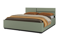 Cross S - Łóżko 180 cm Zgaszona Zieleń Czarny