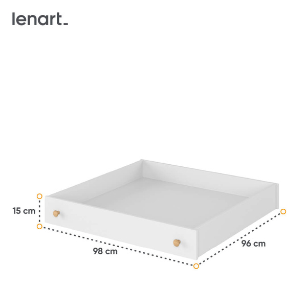STORY SO-09 - Szuflada Do Łóżka Biała/Dąb Nash