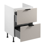 Szafka Kuchenna Dolna 2S Sorento D60IN AX Biały Mat Beżowy Mat