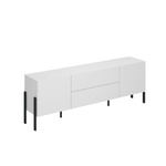 Jukon - Komoda RTV 2D2S Biały Mat Czarny Mat