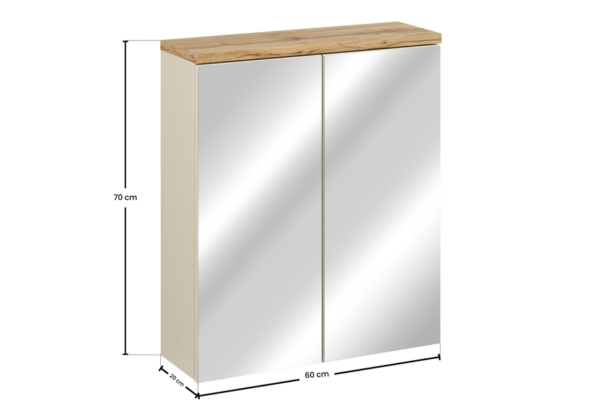 Szafka z Lustrem 60 cm 2D Bali Cashmere