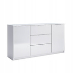 Roma RM-167-WB - Komoda 2D3S Biały Mat Biały Połysk