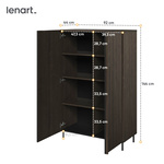 PIEMONTE PE-05 - Szafka 2-drzwiowa Jesion Portland/Czarny