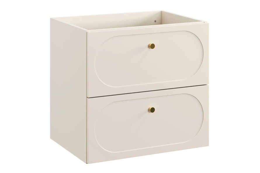 Zestaw Szafka Pod Umywalkę z Blatem 120 cm 4 Szuflady Donna Sand