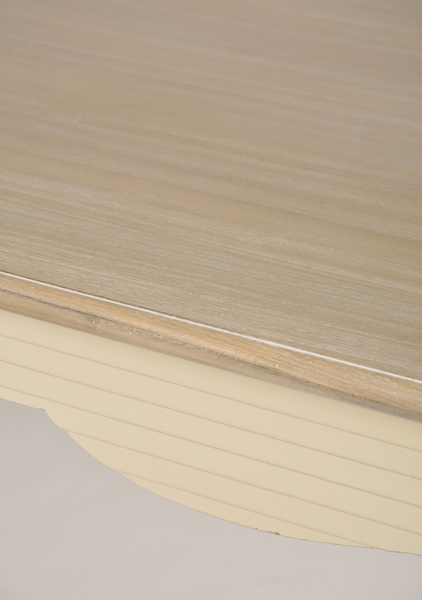 Pesaro 026 Stół 160 x 80 zdobiony prowansalski kremowy beżowy przecierany blat drewno/mdf