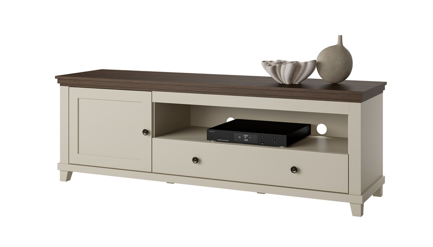 Evora WM - Komoda RTV 1D1S Beż Jasny Dąb Dunin