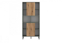 Pozzi POZR01 – Regał 2-drzwiowy Szarozielony/Dąb Coast Evoke