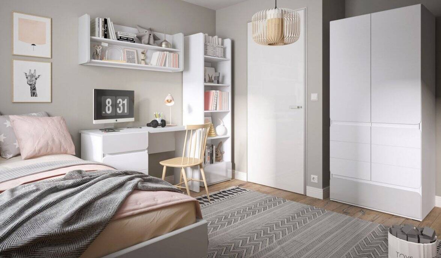 Flexi FLXZ02 - Łóżko 120 1S Białe/Szare