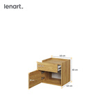 TEEN FLEX TF-18 - Stolik Nocny Hikora Naturalna