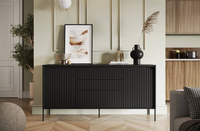 TREND TR-01 - Komoda 2D3S Z Oświetleniem Szara/Czarna