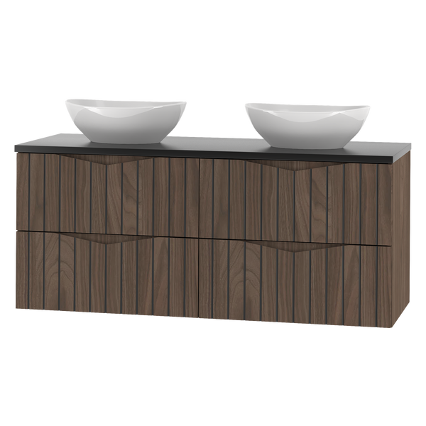 STELLA-02 - Szafka pod Umywalkę z Blatem 4S 120cm Orzech Zestaw-6