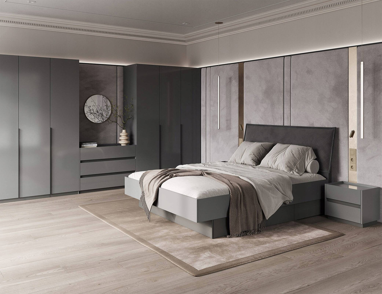 Teo TO-22-AG - Szafa 2-drzwiowa Garderoba Antracyt Grafit