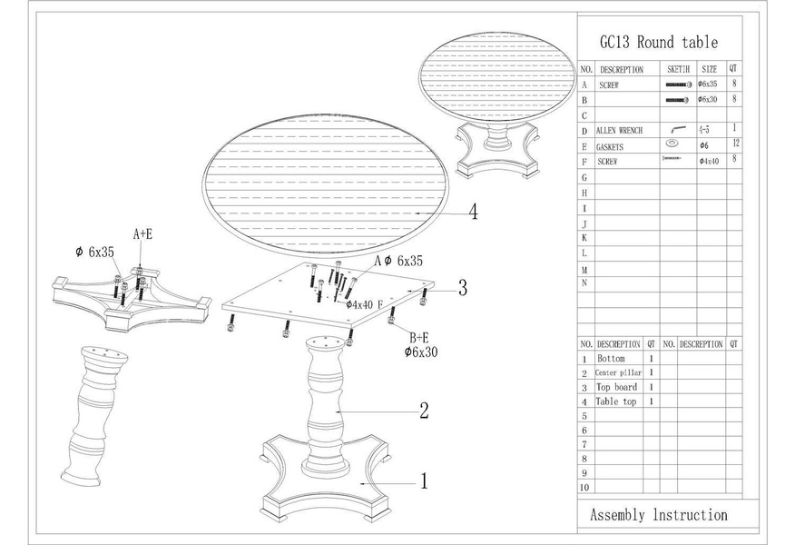 Dijon 13 Stół okrągły 120 cm