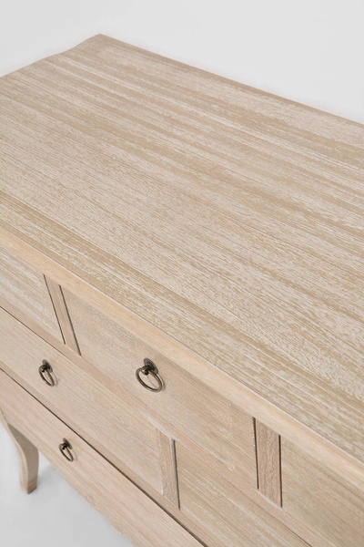 Merano 024B Komoda 6S rustykalna bielona przecierana drewno/mdf